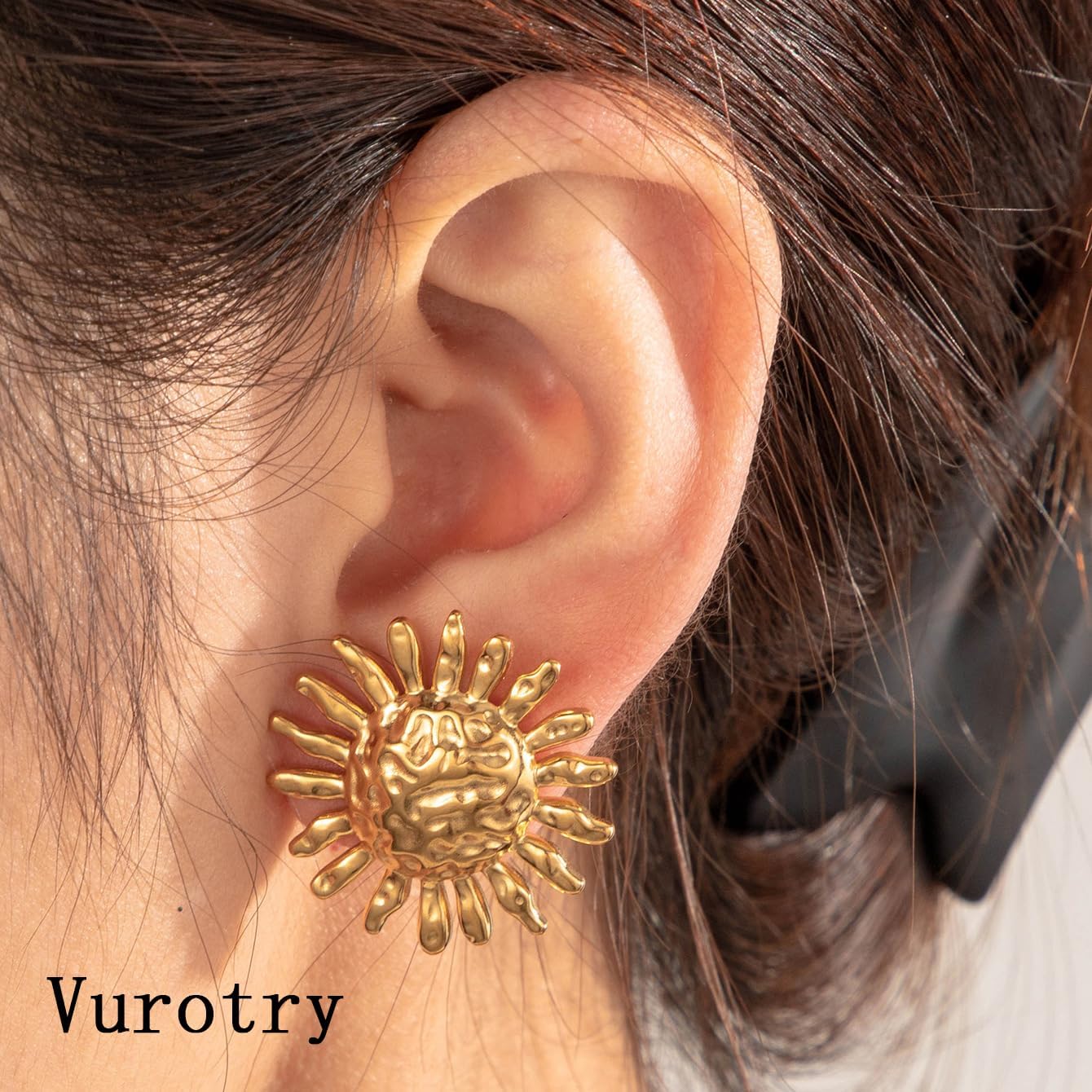 Gold Sun Earrings for Women Sun Stud Earrings Fashionable Summer Suns Stud Earring Jewelry - Image 5
