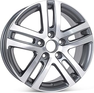 New 16" Alloy Wheel for Volkswagen Jetta VW 2005-2018 Machined with Charcoal Rim 69812