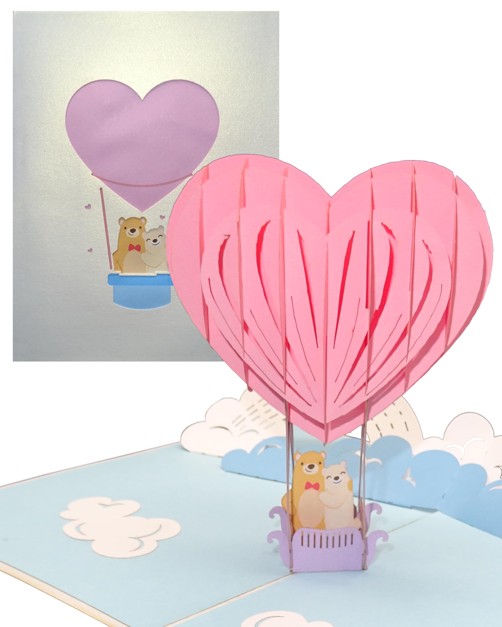 ENLACE 3D-bruiloftskaart, pop-up, bruidspaar, 3D-kaart