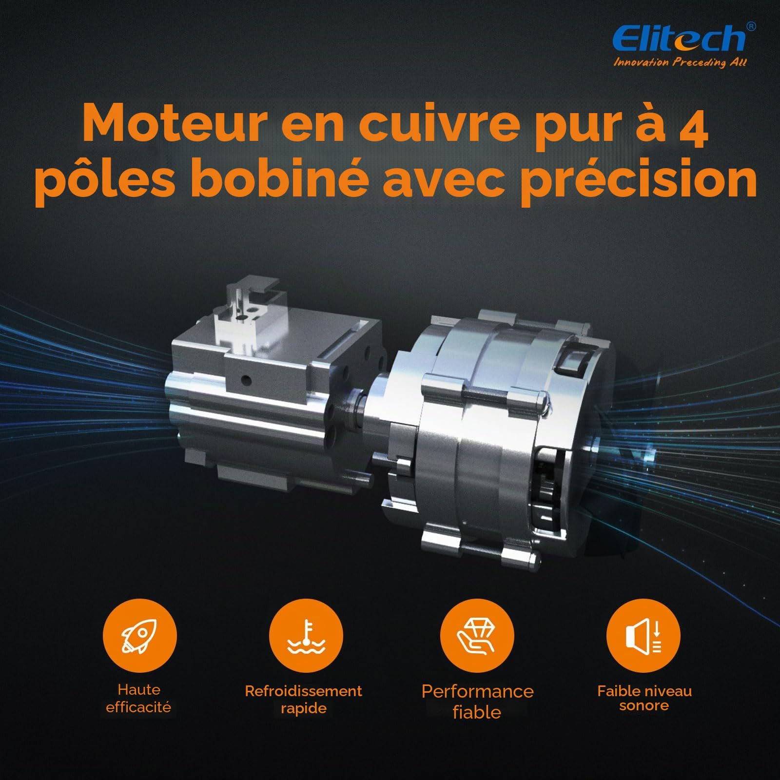 Elitech Pompe à Vide HVAC 1,5L/S NVP-3 pour Réfrigération Entretien Climatisation & Manomètre Frigorifique Digital DMG-2SE Mesure Pression et Température