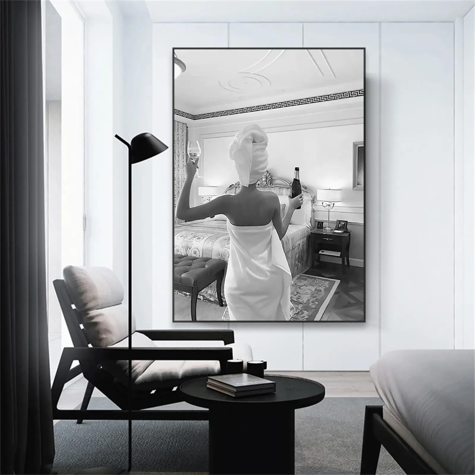 Impression sur toile classique de femme sexy rétro affiche d'art mural sans cadre 21x30cm - 6