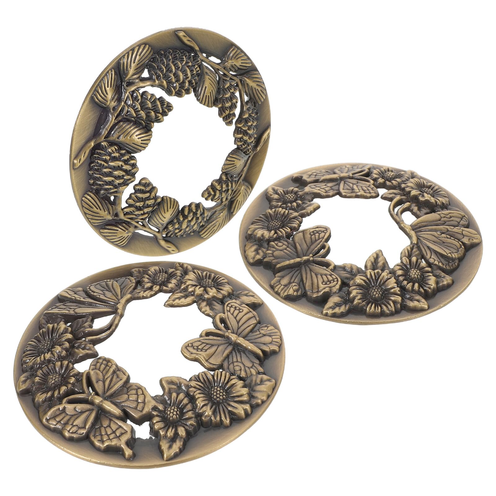 BESPORTBLE 3 Pezzi Coperchio per Candela in Barattolo in Metallo Decorativo Vintage Copricandela Floreale Ventilazione Ottimizzata per Combustione Uniforme Accessori Ricambio per Candela