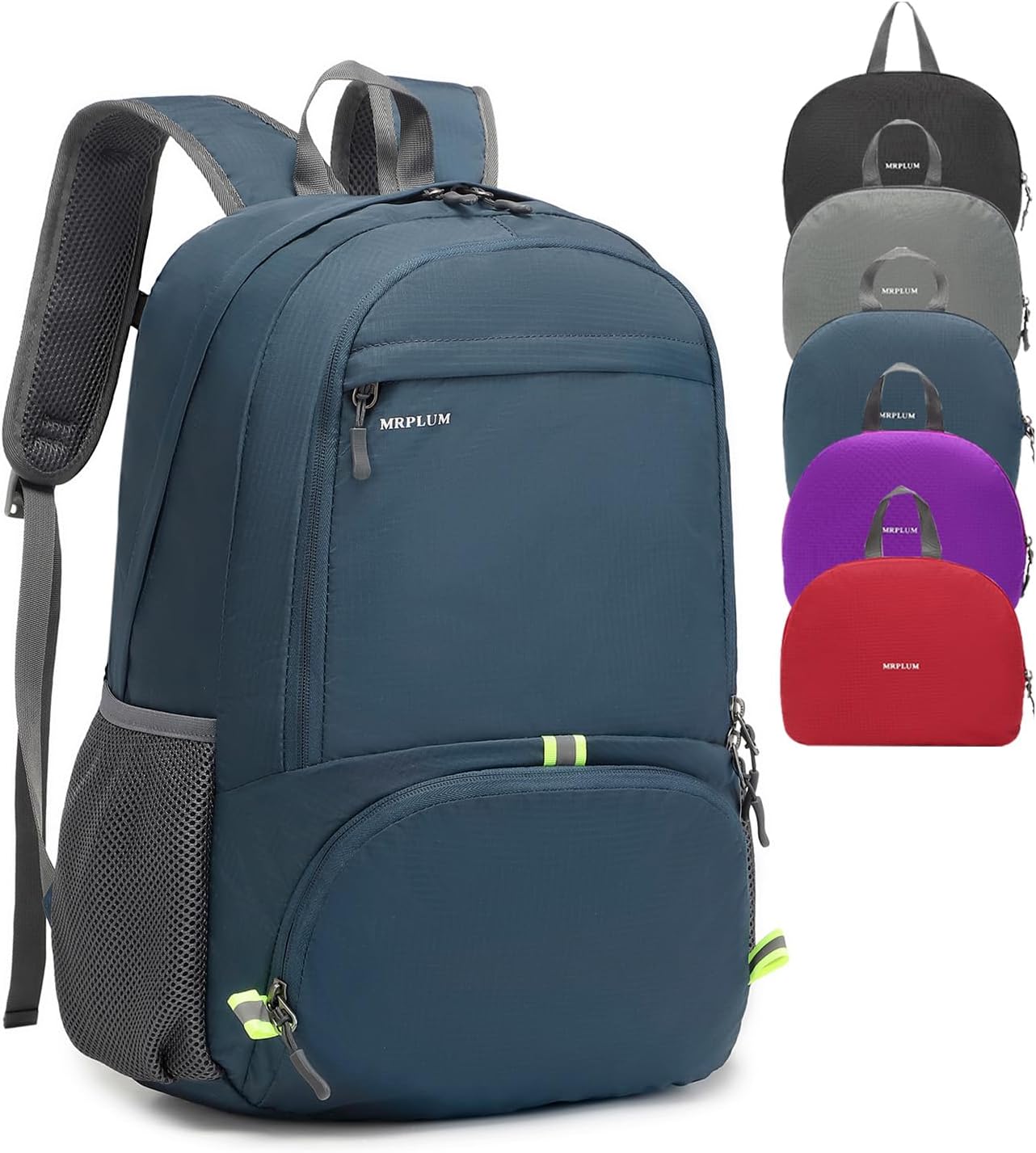 MRPLUM 30L Rucksack Foldable Ultralight Packable Backpack, Unisex Handy Daypack for Travel & Outdoor Sports Waterproof (Navy Blue)