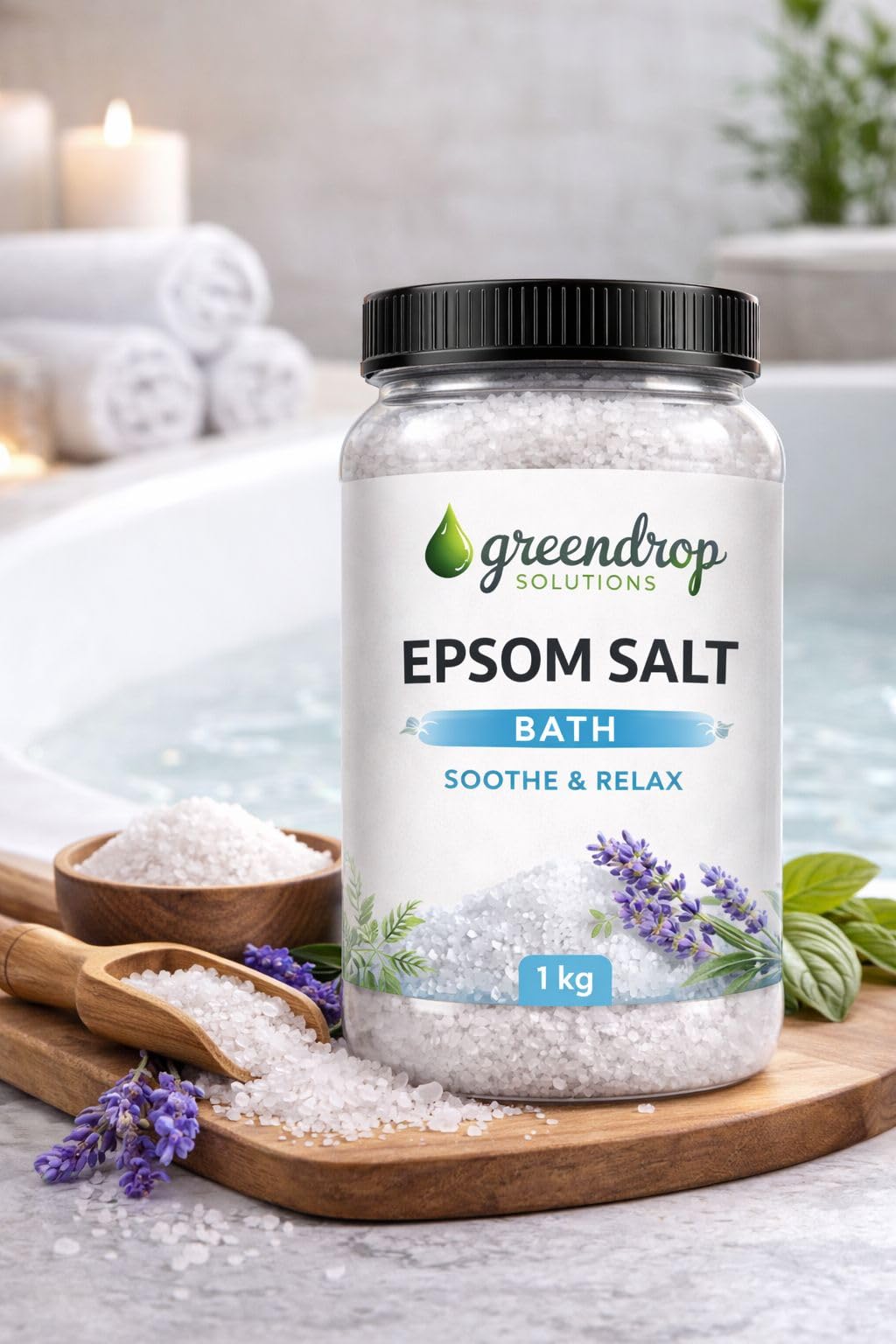 Epsom Bath Salt 1kg | Magnesium Sulphate Crystals | Pain Relief, Detox Bath, Foot Soak, Skin Care | Pure & Natural | No Chemicals-picture-37
