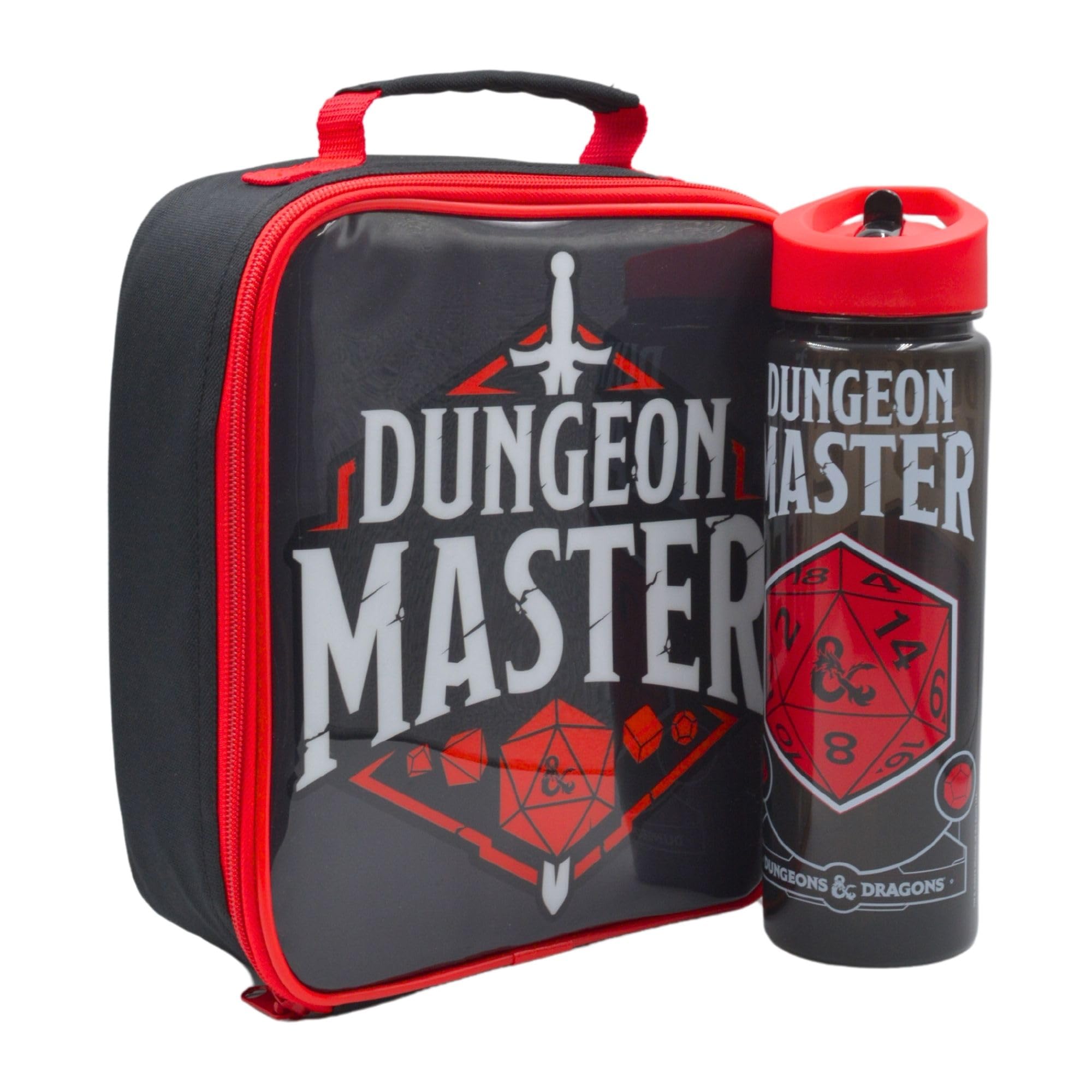 Hox 94832 Dungeons and Dragons Lunch Bag and Water Bottle Set, Polyester, 600 milliliters, Multicolour