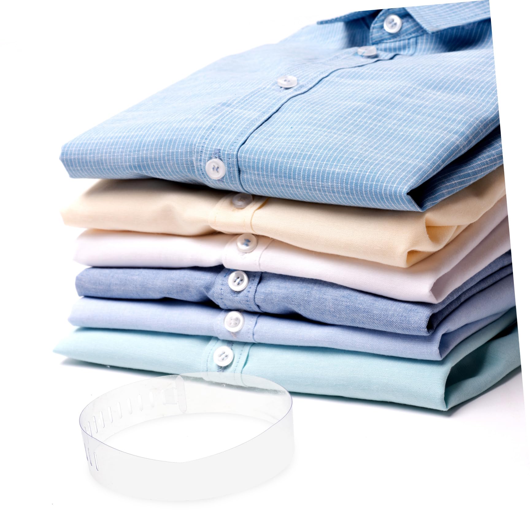 Soportes de Cuello para Camisa de Vestir Hombre 100piezas Plástico Azul | Refuerzo para Prendas Cuello, Uso Versátil en Atuendos de Trabajo Ocasión, Ajuste Cómodo