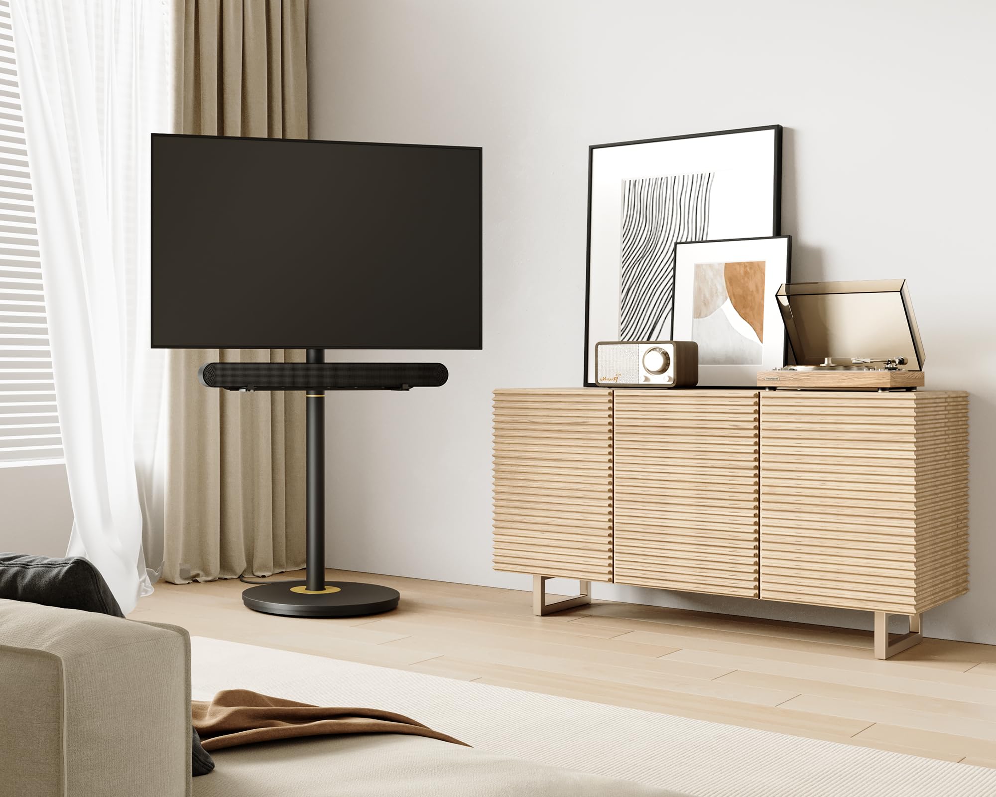 FITUEYES Support Barre de Son pour Séries Master FT60/Séries Master 2nd FT65 Capacité de Charge 6.5 kg pour Montage sous la TV avec Haut-Parleur