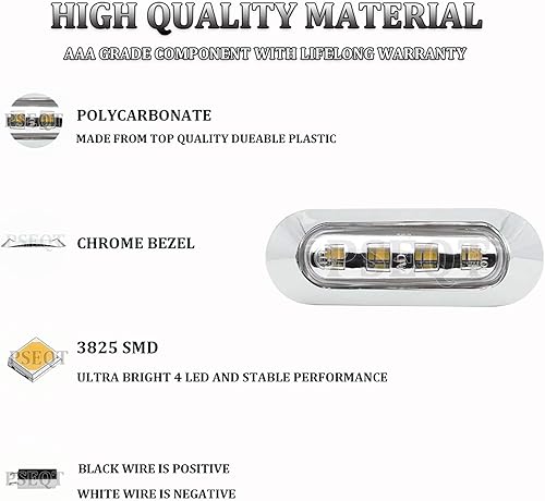 Miniatura 6 de PSEQT Luces LED impermeables de 3.8 pulgadas, cortesía, interior, cubierta, navegación, travesaño, popa, iluminación de cabina para pontón, barco de