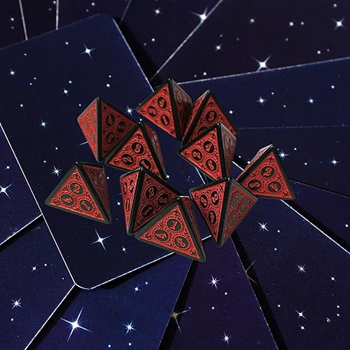 Miniatura 9 de Almencla 10 dados de 4 caras, dados poliédricos D4, amarillo