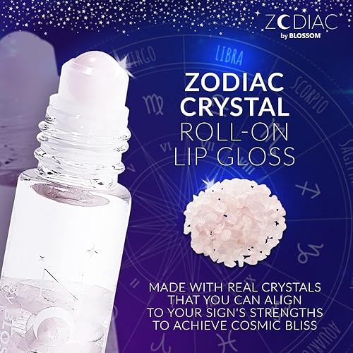Miniatura 2 de Blossom Brillo de labios hidratante con aroma a vainilla con cristales, fabricado en Estados Unidos, 0.20 onzas líquidas, Libra