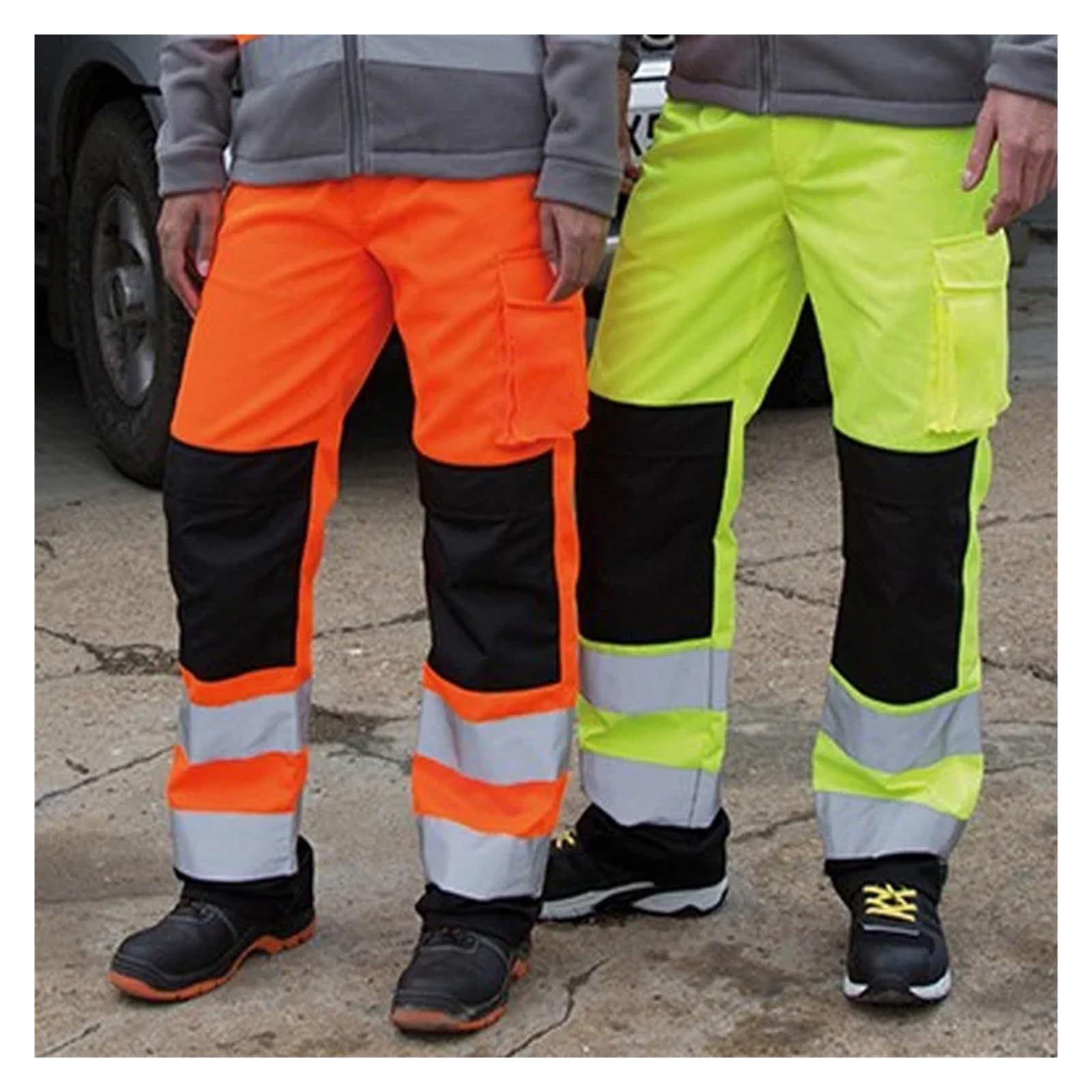 Pantalones de Trabajo Hombre Pantalones de Trabajo Seguridad for Hombre, Pantalones, con Cinta Reflectante, Multibolsillos