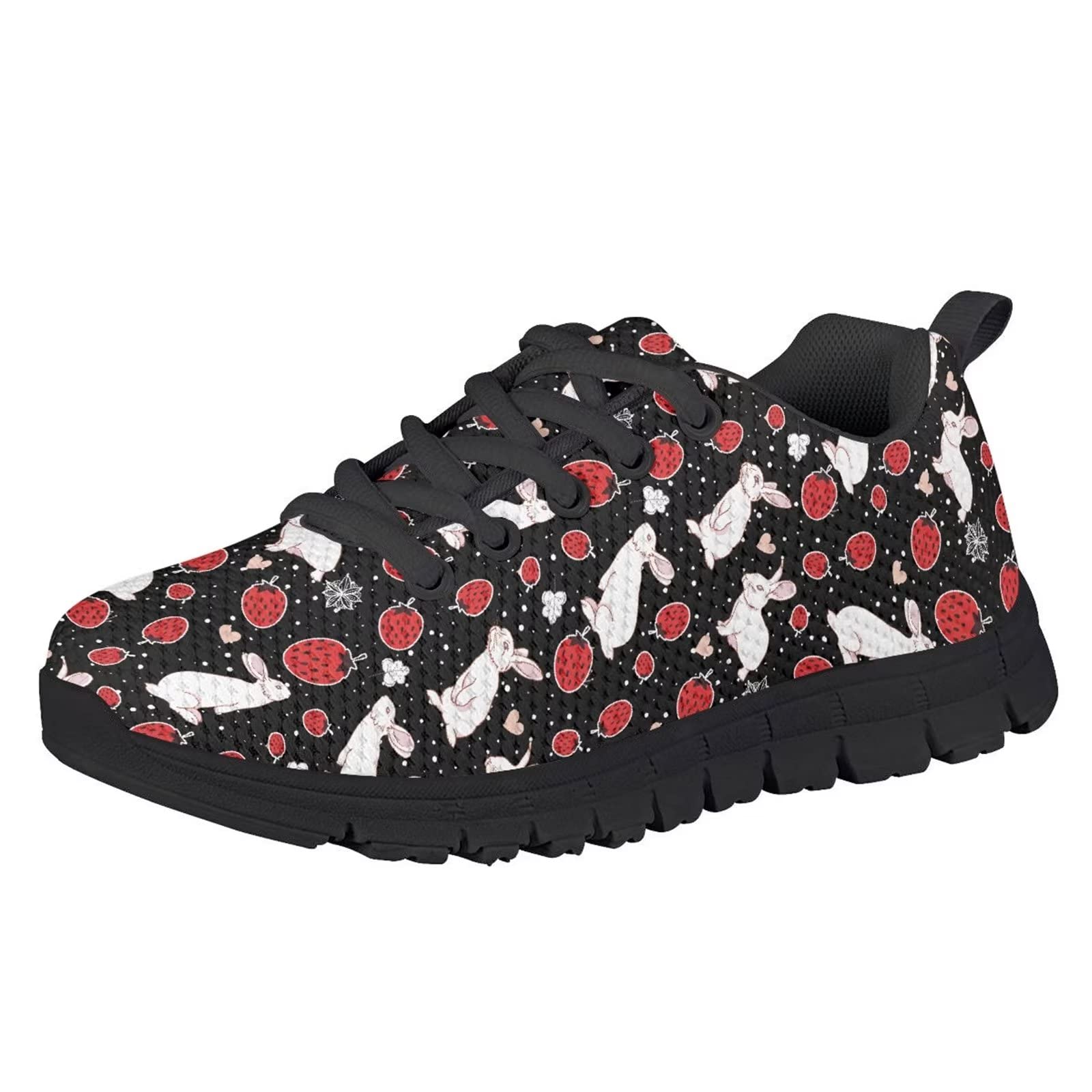 Zapatos ligeros y transpirables de malla ligera para caminar para niños y niñas, Conejo Fresa, 31 EU