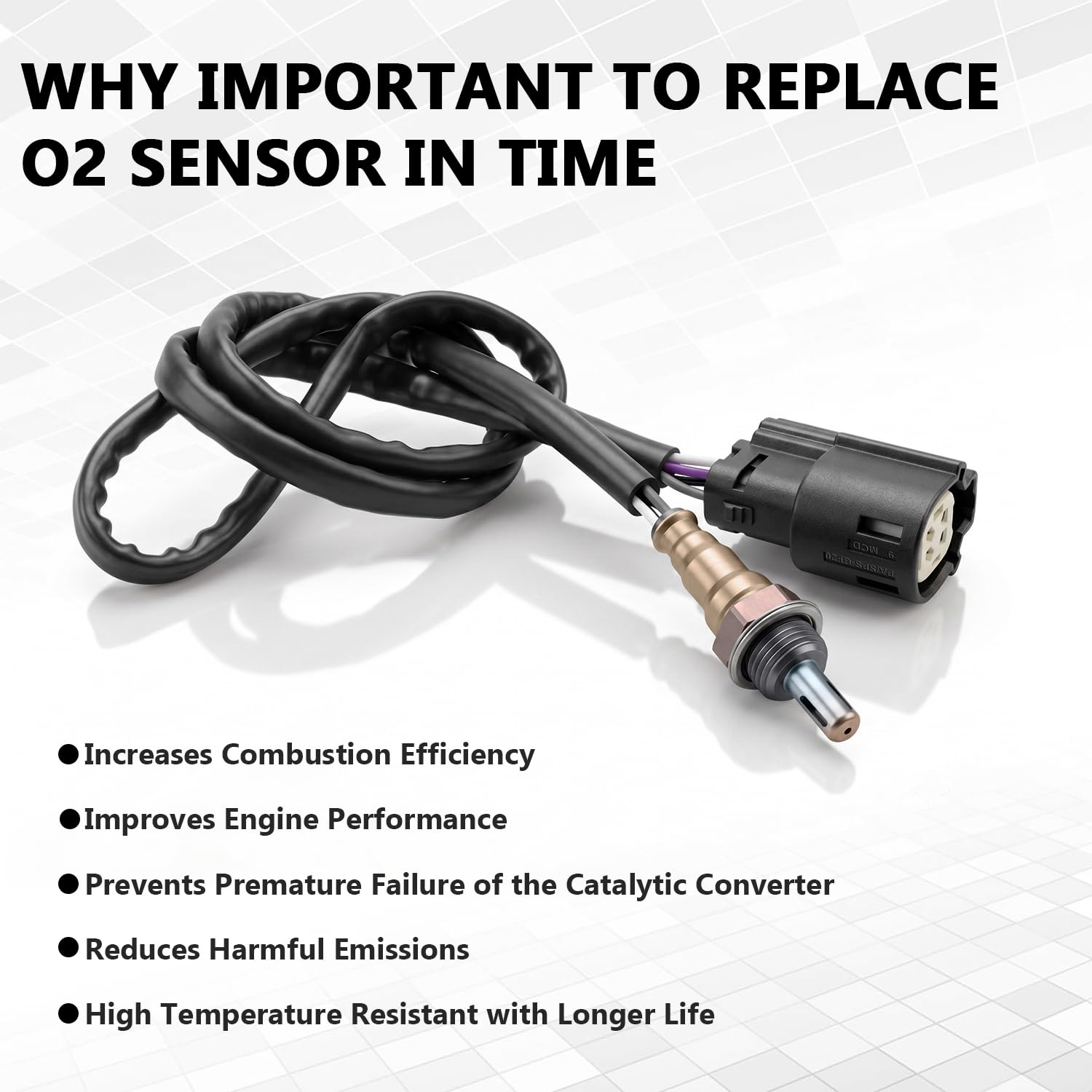 TECTICO Sonde Lambda Arrière Capteur D'oxygène 32700006 250-241066 932-14066 Compatible avec Harley-Davidson, 1 pièce