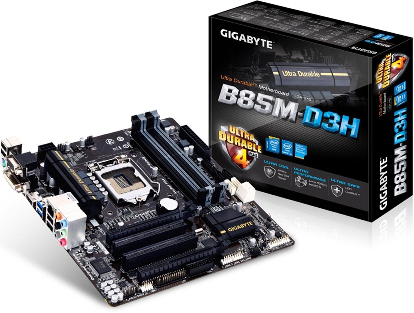 LGA 1150 Intel B85 HDMI SATA 6Gbps USB 3.0 Micro ATX DDR3 1600 Intel Motherboards GA-B85M-D3H