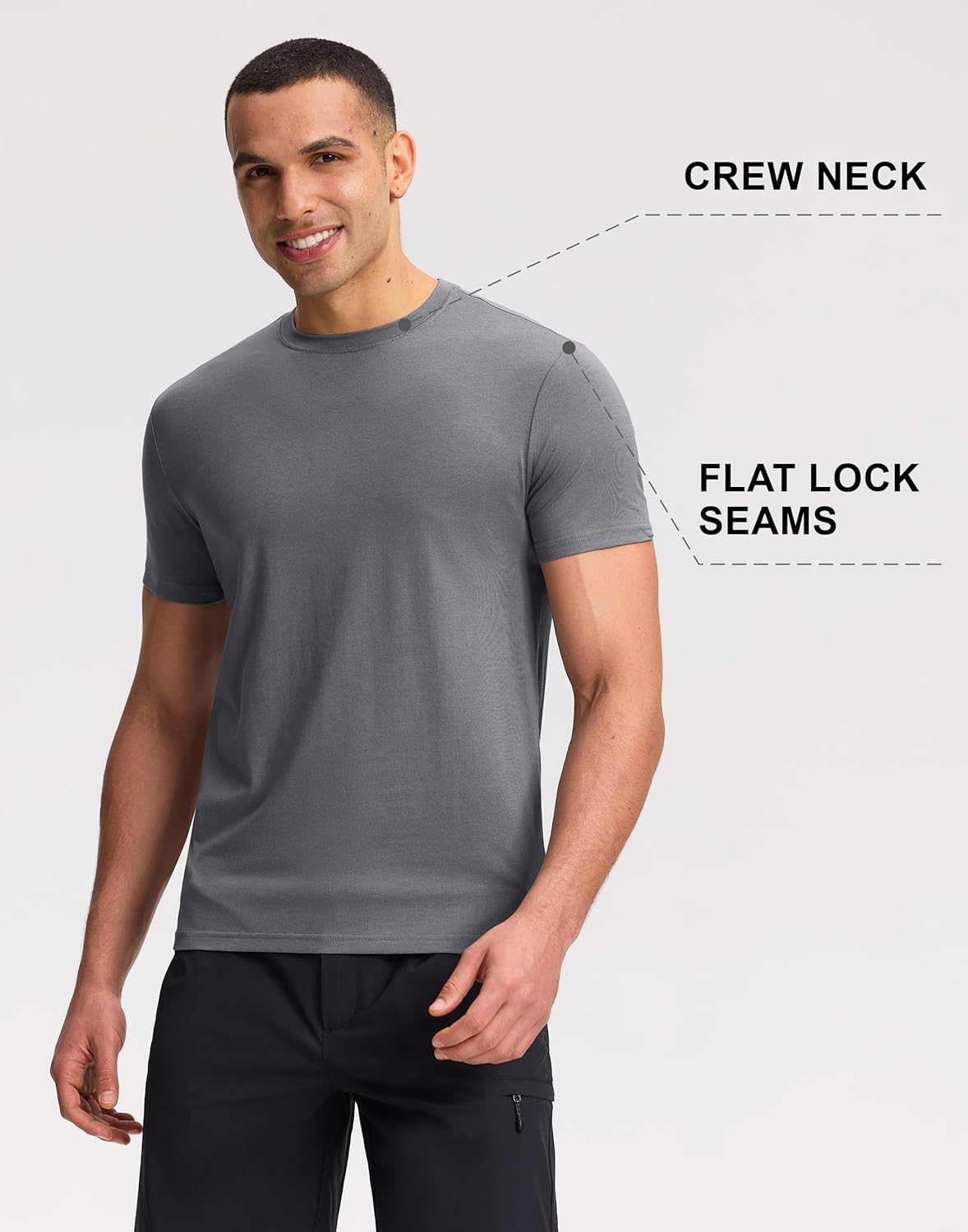 Pioneer Camp Mens Bamboo Viscose T Shirt Ultra Soft Plain Tshirts for Men Cooling Crew Neck Casual Basic Tee Shirt Undershirt - Image 6