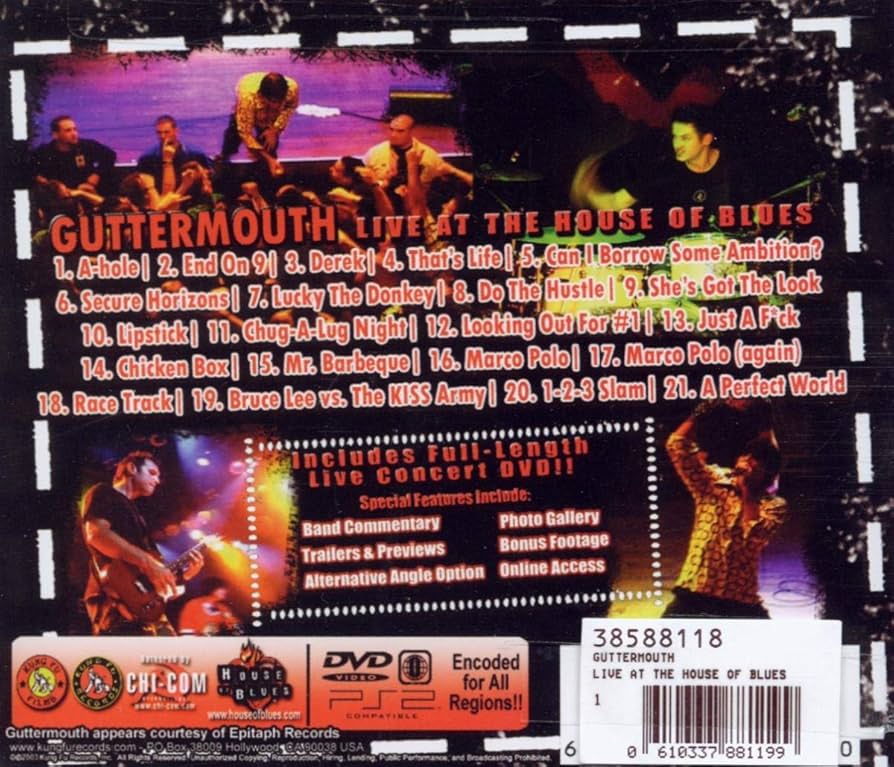 ミュージック Guttermouth - Live At The House Of Blues Live at the House of Blues (Guttermouth album) - Wikipedia