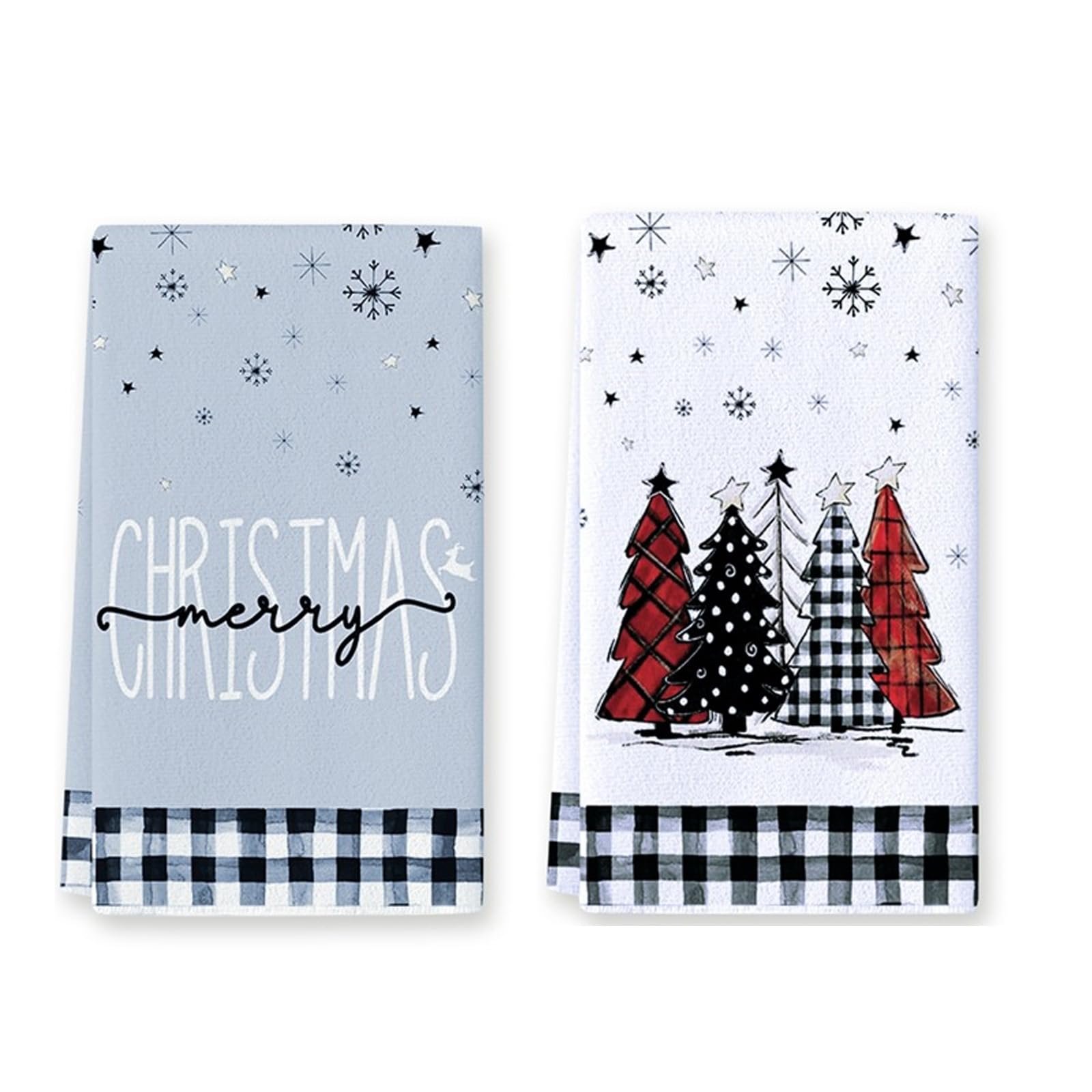 Xjdzineq Holiday-Themed Kitchen Towels Soft Absorbent Cloths for Drying, & Christmas Decor Christmas Kitchen Towels