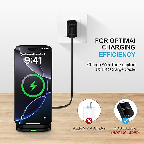 Miniatura 7 de Soporte de cargador rápido inalámbrico plegable Samsung Cargador inalámbrico Estación de carga rápida Soporte de cargador de teléfono Android para