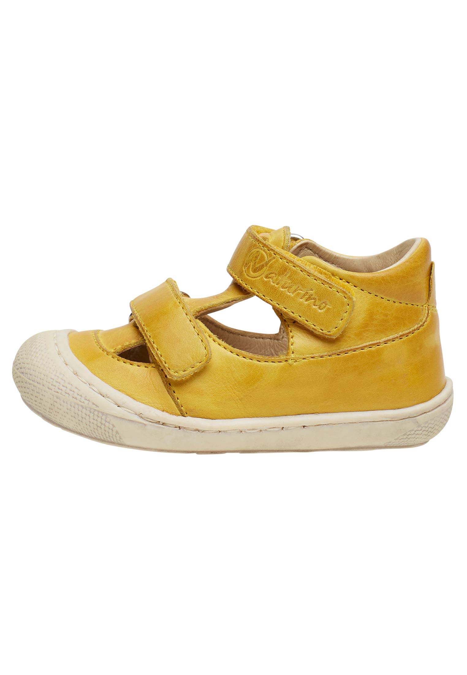 Naturino Puffy-Closed-Toe Leather Sandals Yellow 22