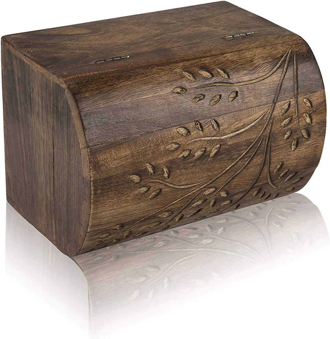 Great Birthday Gift Ideas: Handmade Decorative Wooden Jewelry Box & Organizer - Keepsake & Treasure Chest - Trinket & Watch Box - 9 x 6 Inch - Brown
