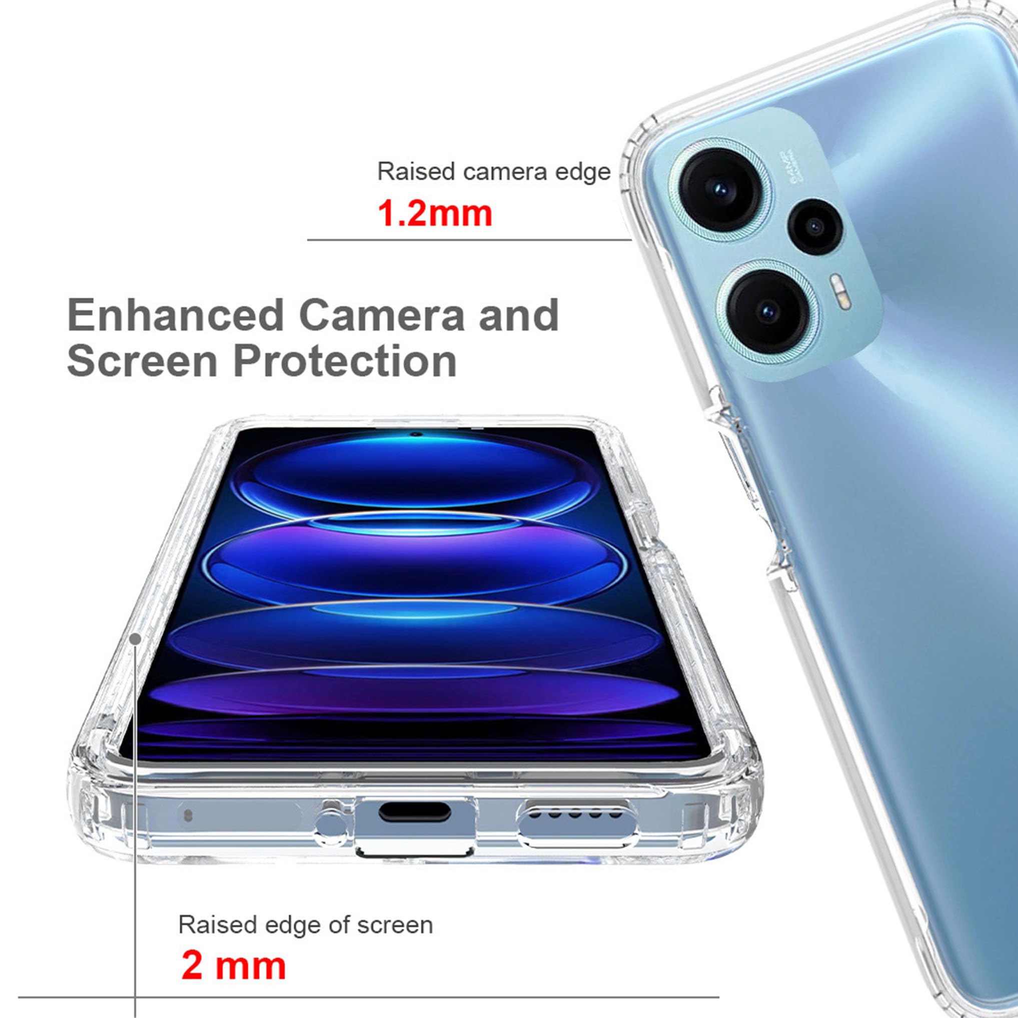 CAXKJE Custodia per Xiaomi Poco F5 (6.67 Pollice