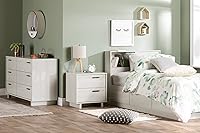 Vista 4 de South Shore Fynn - Juego de cama y cabecero, color roble invierno