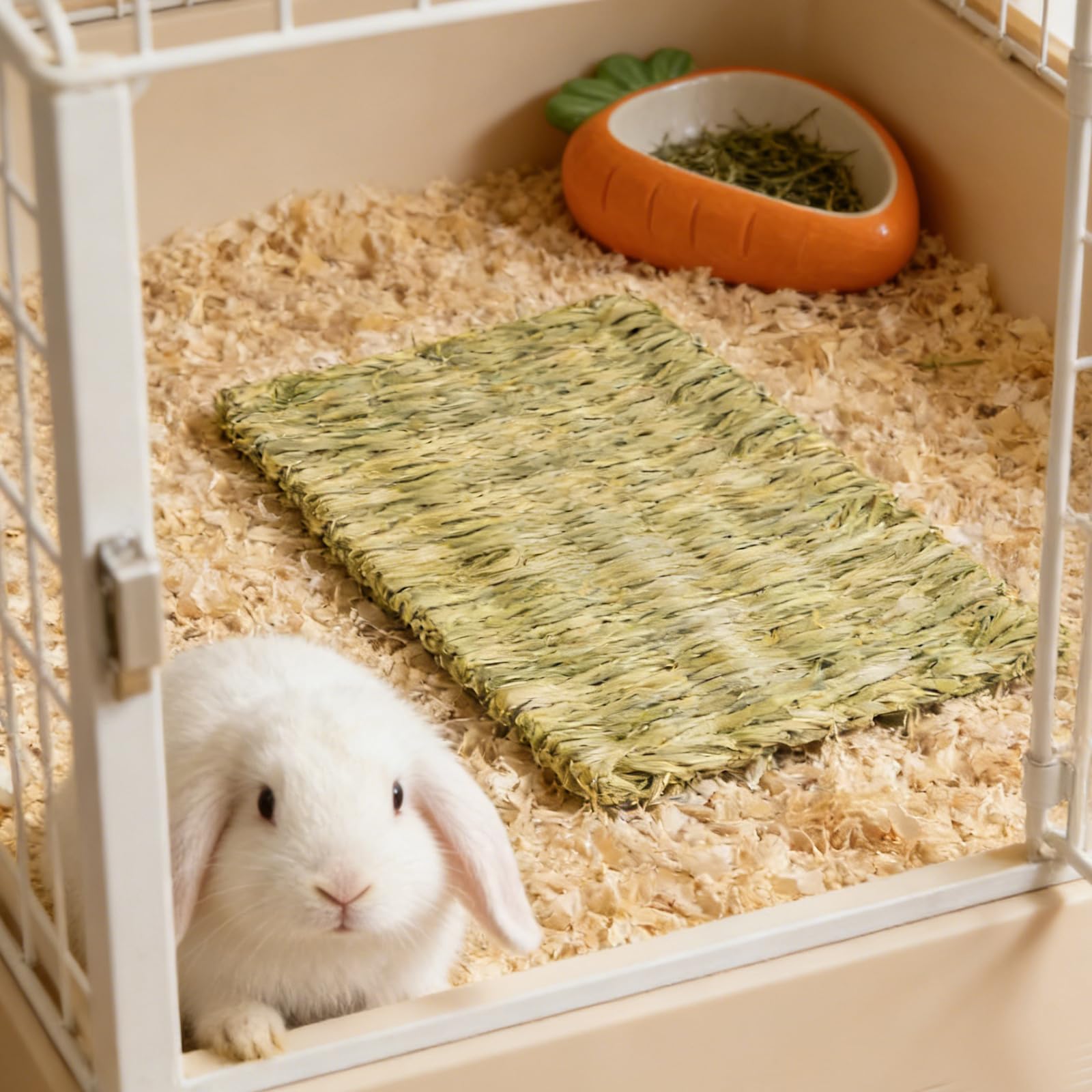 Lot De 10 Tapis D'herbe Pour Les Lapins, Tapis Tissé Pour Petits Animaux, Tapi D'herbe Pour Petits Animaux, 28 X 20cm Tapi D'herbes Naturel Tissé À La Main Pour Hamster, Cochon, Lapin Et Perroquet