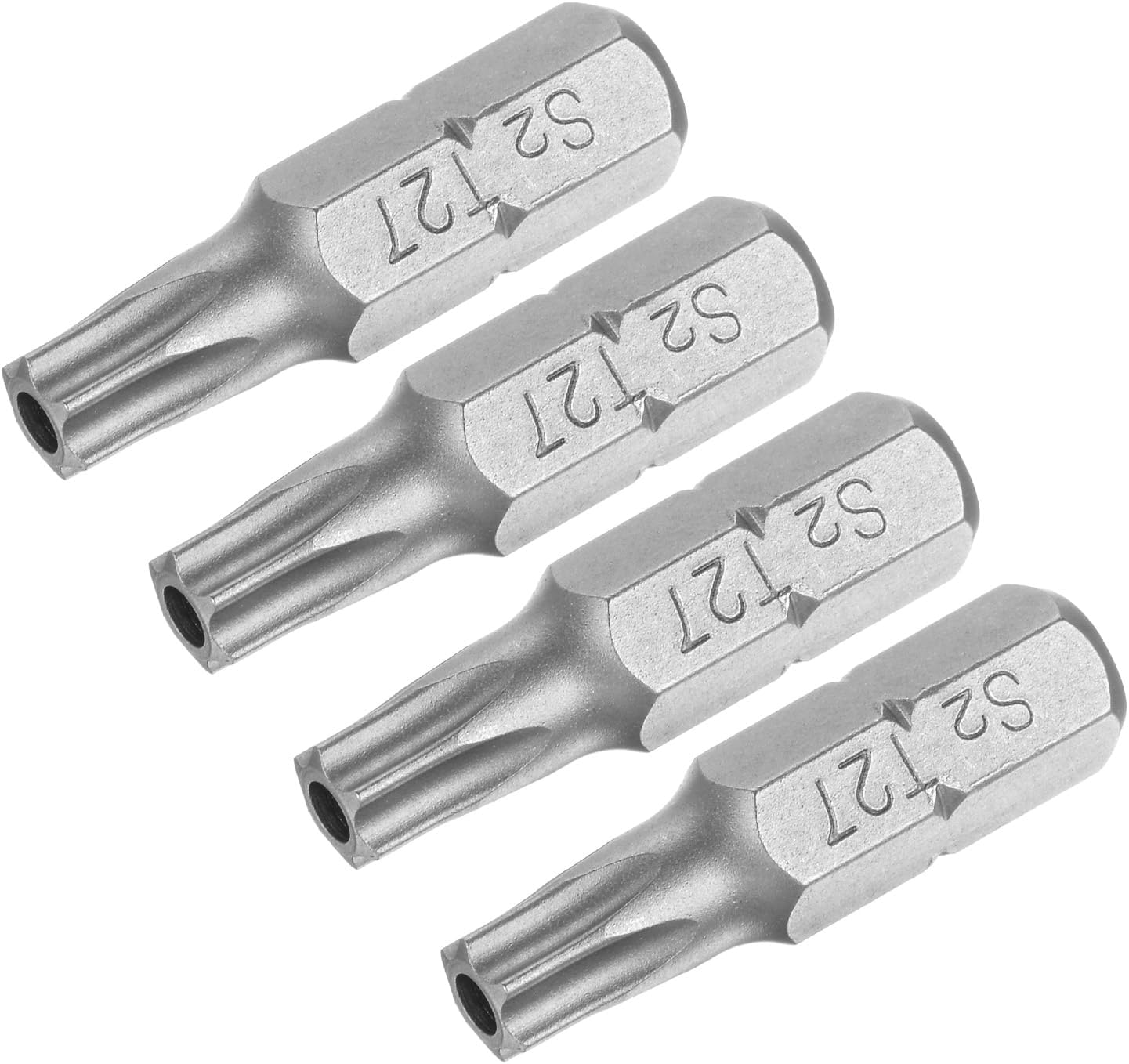 uxcell Torx Bits 1/4 Inch Hex Shank 25mm Length Magnetic Screwdriver T27 Screw Driver Bit S2 Alloy Steel 4pcs