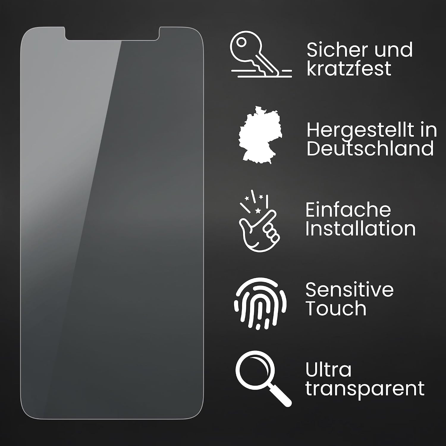 Bruni Screen Protector compatible with Apple iPhone 11 Pro Max Protector Film, crystal clear Protective Film (2X)