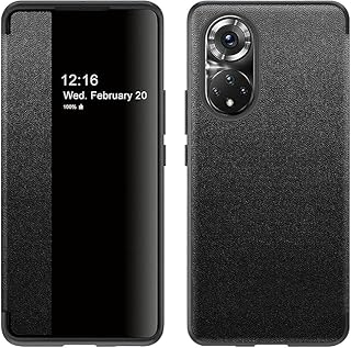 جراب حماية سمارت فيو مطوي لموبايل هونر 50، لون أسود