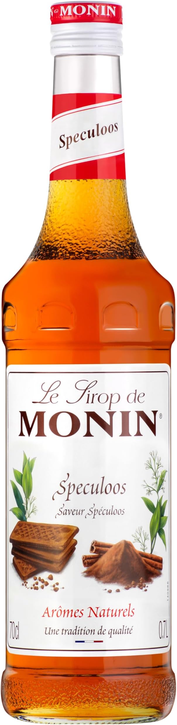 MONIN Premium Speculoos Syrup 700ml for Coffee and Cocktails. Vegan-Friendly, Allergen-Free, 100% Natural Flavours and Colourings.