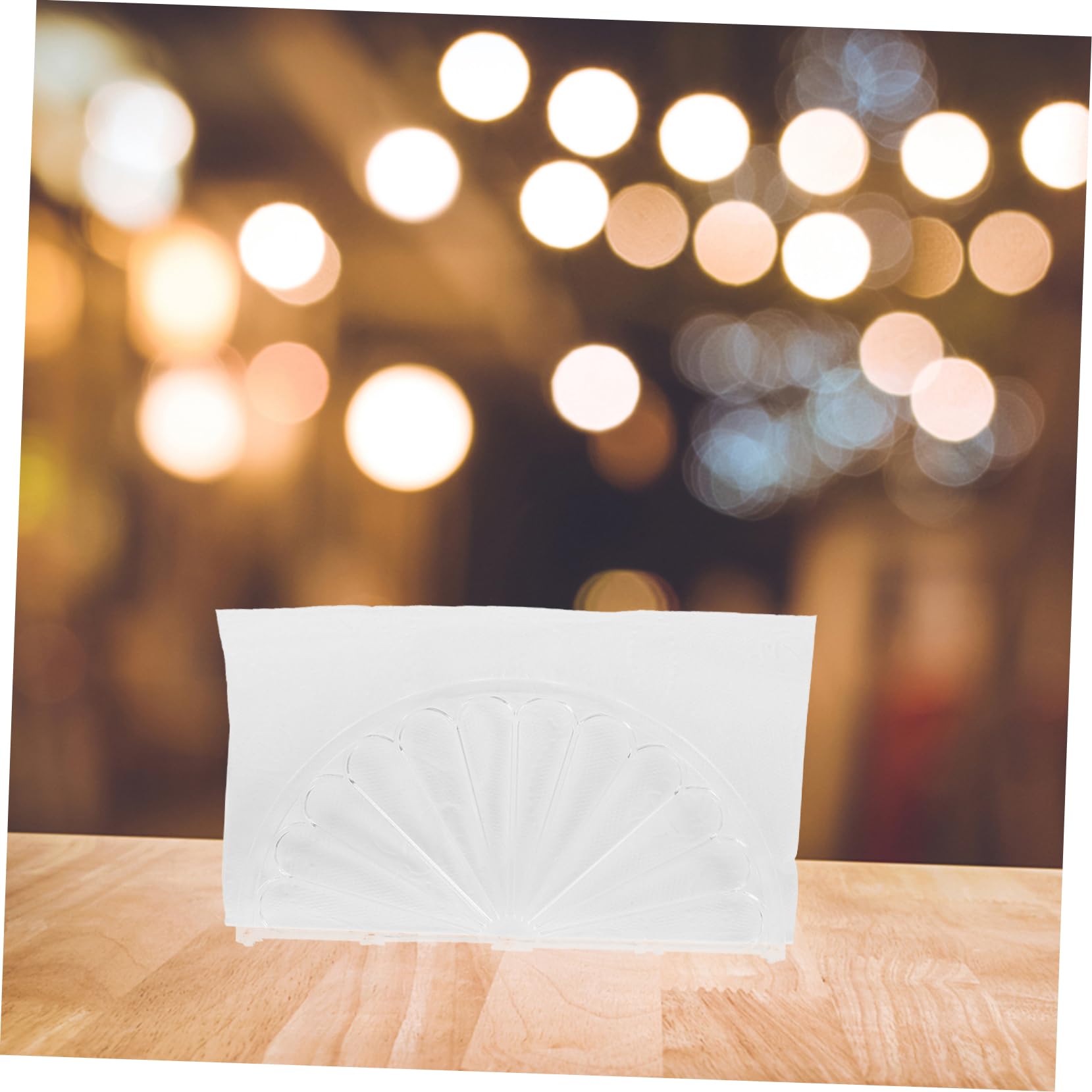 Cabilock Servilletero Transparente Creativo Semicircular En Forma De Pétalo De Naranja, 6 Piezas, Resistente y Compacto, Dispensador De Servilletas Para Hogar, Restaurante y Eventos