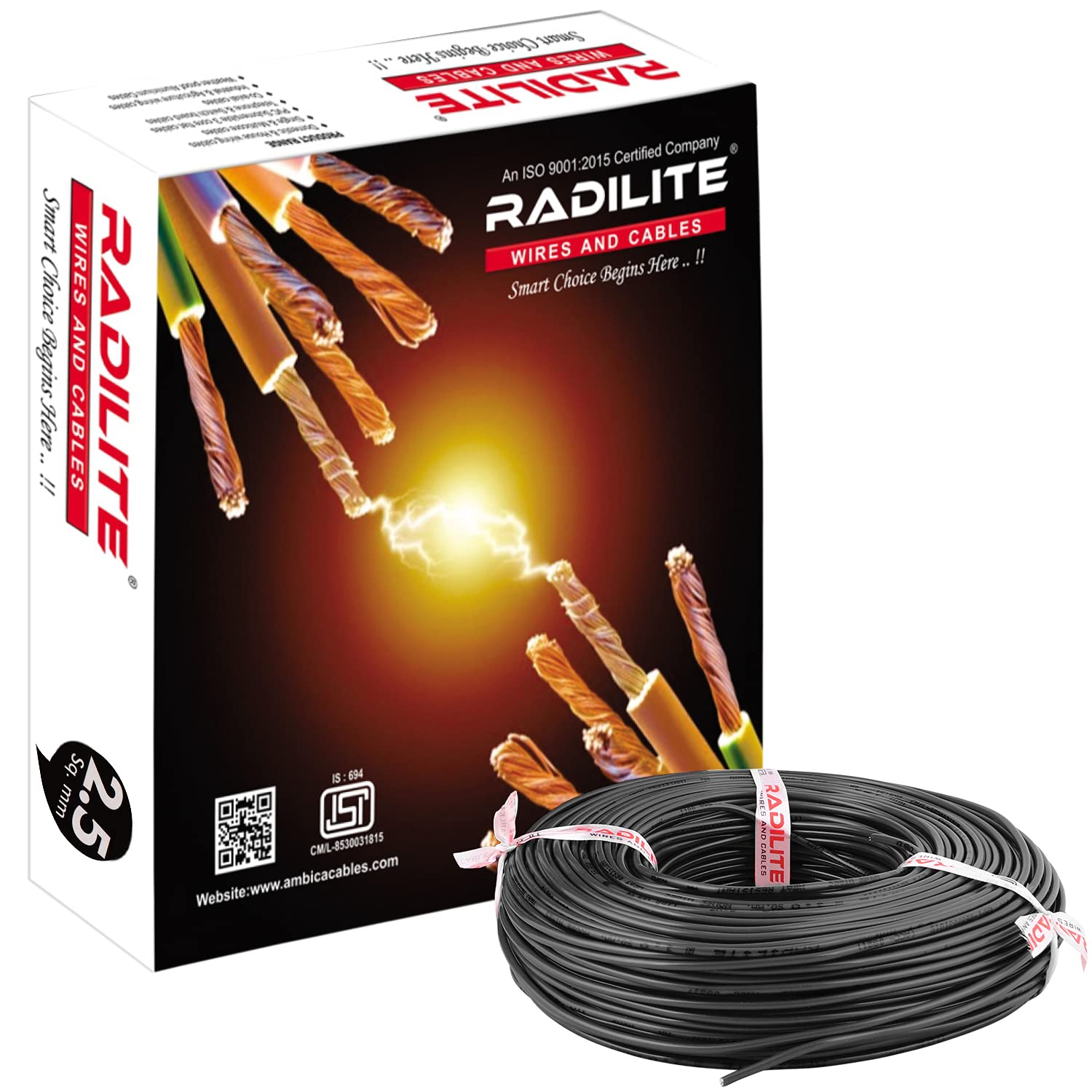 Copper Wire with Triple Layer PVC Coating, Single Core Flexible Electric Cable for Domestic & Industrial Connections (2.5 mm, 90m Long, Red),RLWC14 — Amazon image 9