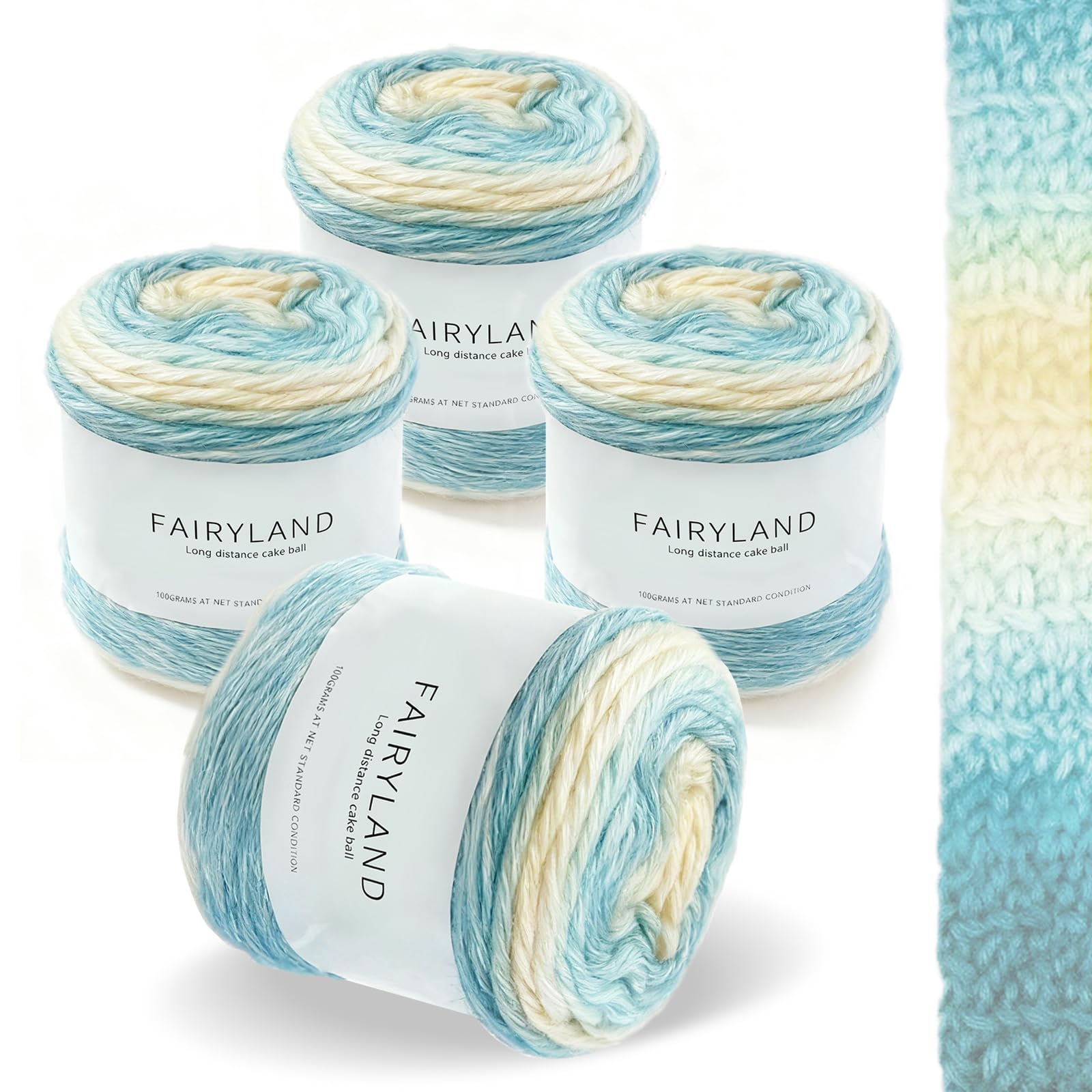 Laine pour le crochet bleu vert 400G gradient de couleur tricot couverture et foulard