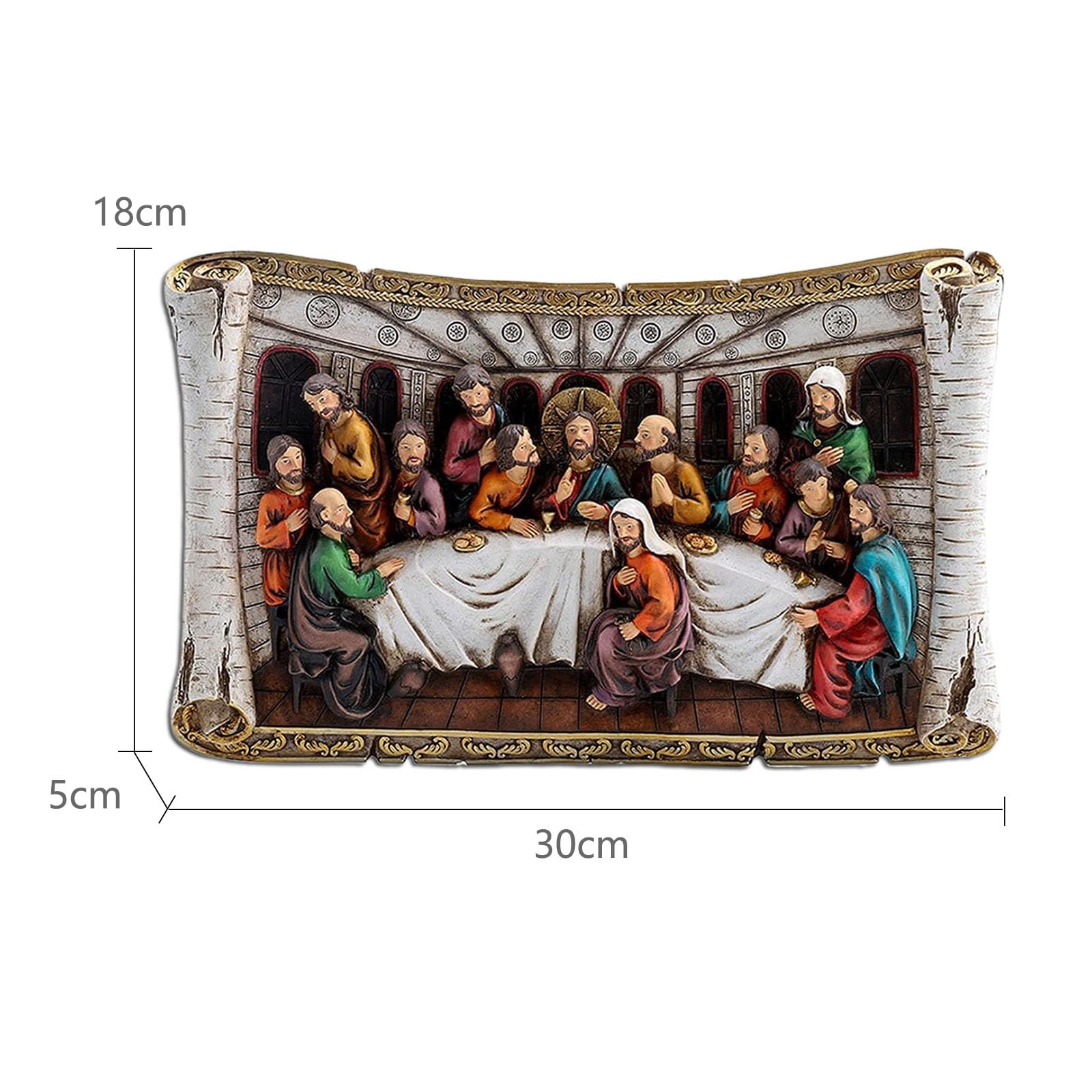 Rzeźba Ostatniej Wieczerzy, Żywica 3D Scroll Figura Ścienna Uczniów Jezusa