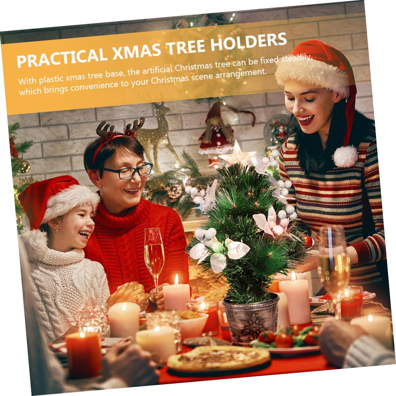 Christmas Tree Stand Xmas Tree Holder Plastic Fixed Base Seasonal Home Holiday Decoration