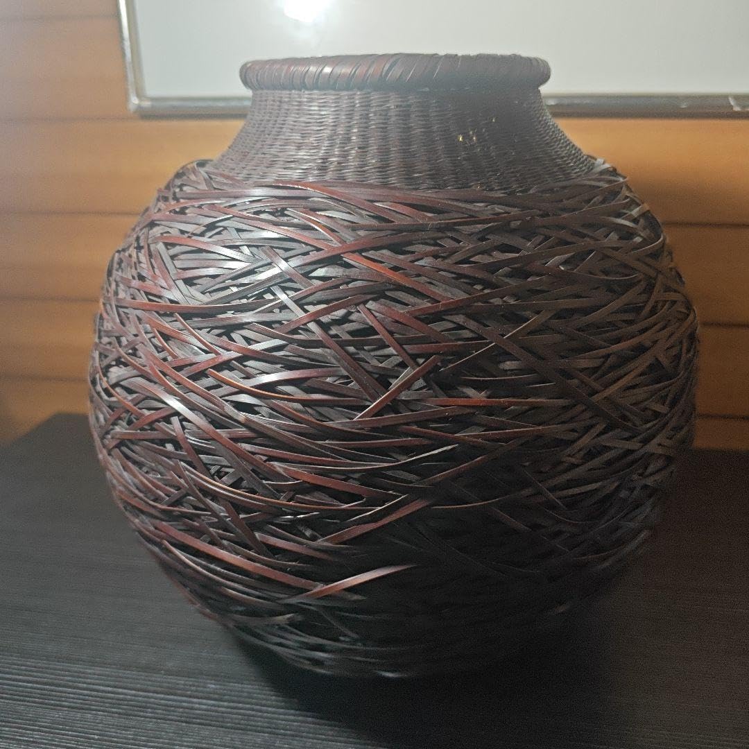 別府竹細工 日月作　落松葉　花籠 花入 竹編 竹籠 花器 華道具 茶道具 Amazon.co.jp: 別府竹細工 日月 落松葉 花籠 花入 竹編 竹籠 茶道具