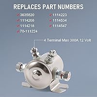 Vista 2 de Max 300A 12 voltios Relé solenoide de servicio 4 terminales para carros de golf Torno de servicio pesado marino en Rush SPST 12VDC 12V Relé