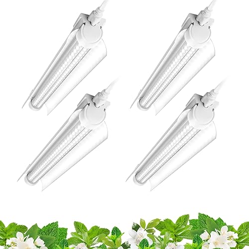 Vista 19 de Barrina Luz LED de crecimiento de espectro completo, 168 W (4 x 42 W), tiras de luz de cultivo para plantas de interior, luz de cultivo de plantas