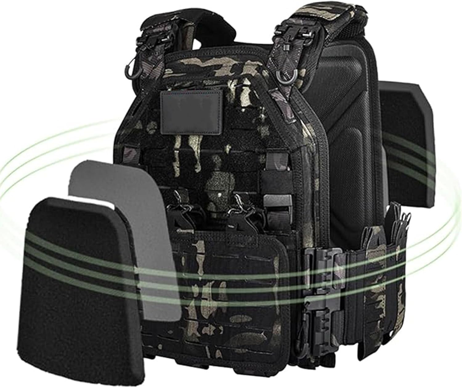 Tactical Vest for Men Quick Release Adjustable Airsoft Vest Laser-Cutting Modular Lightweight Vest - Image 5