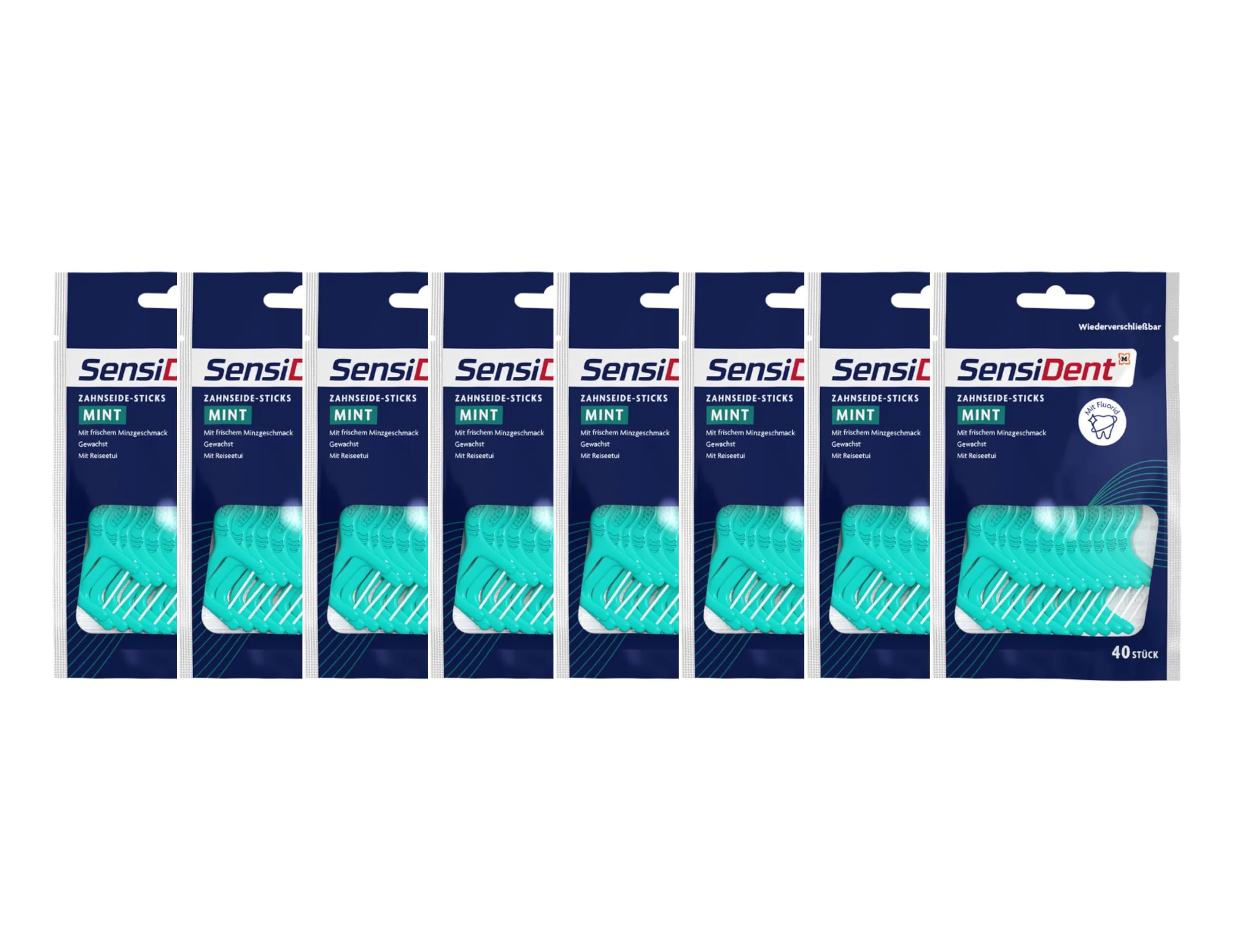 8x SensiDent Sticks Zahnseide Mint