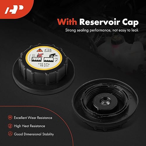 Miniatura 3 de A-Premium Tanque de expansión de recuperación de desbordamiento de refrigerante del motor con tapa compatible con Ford F-150 2004-2010, Expedition