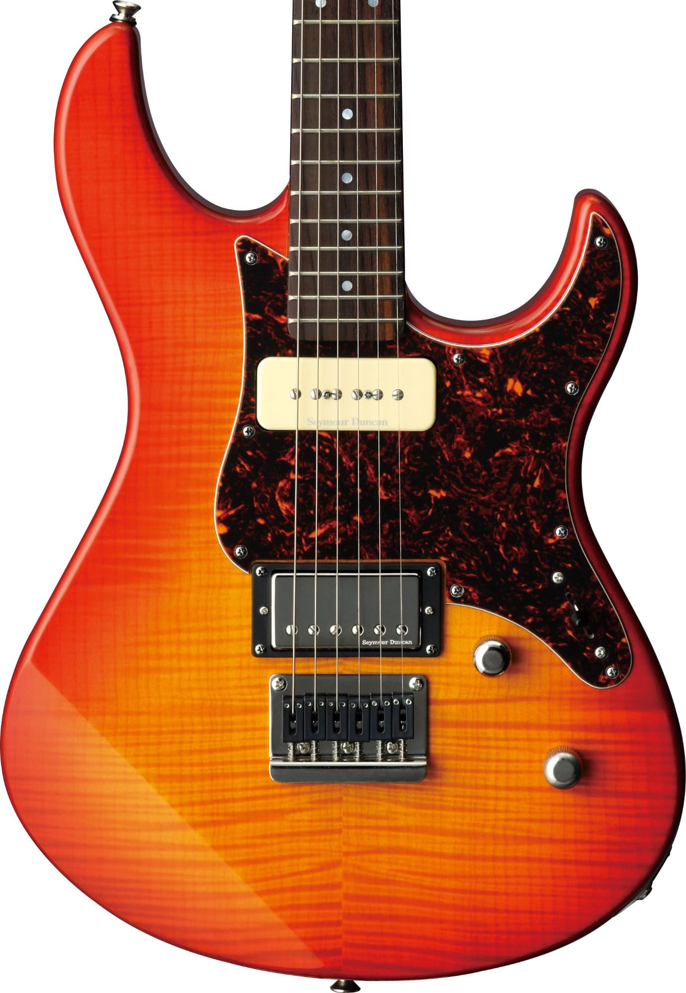Yamaha PAC611HFM Electric guitar Solid 6strings Amber, Brown