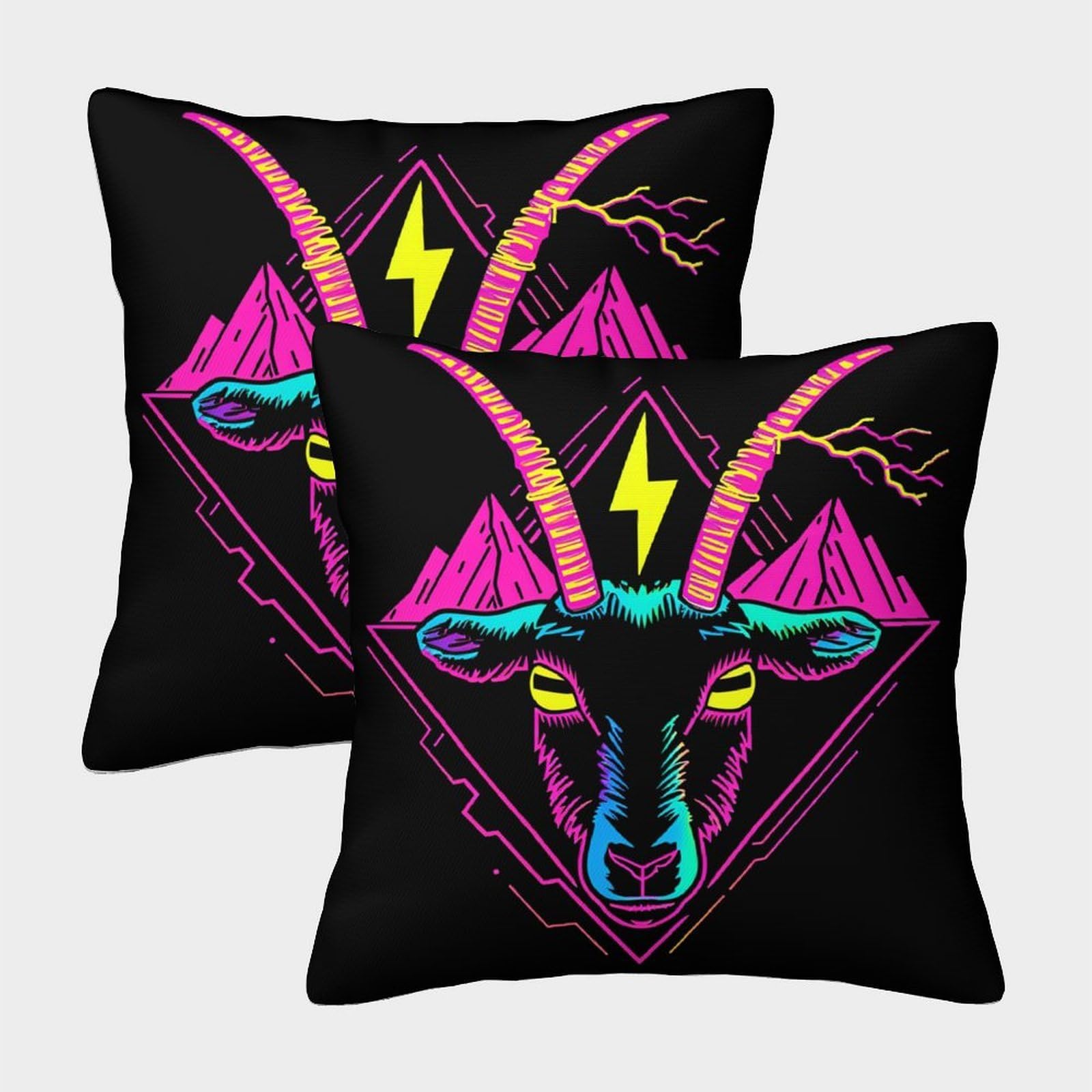 kaiyun 2 Pack Simple Deer Square Pillow Cover Cushion Cover 45x45cm Suitable for Sofa Bed Chair,3D Pattern