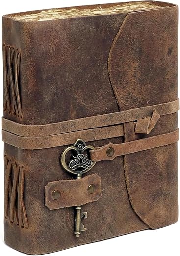 CUERO Vintage Leather Journal - Antique Handmade Leather Bound journal with deckle edge paper for Men And Women Diary - Le...