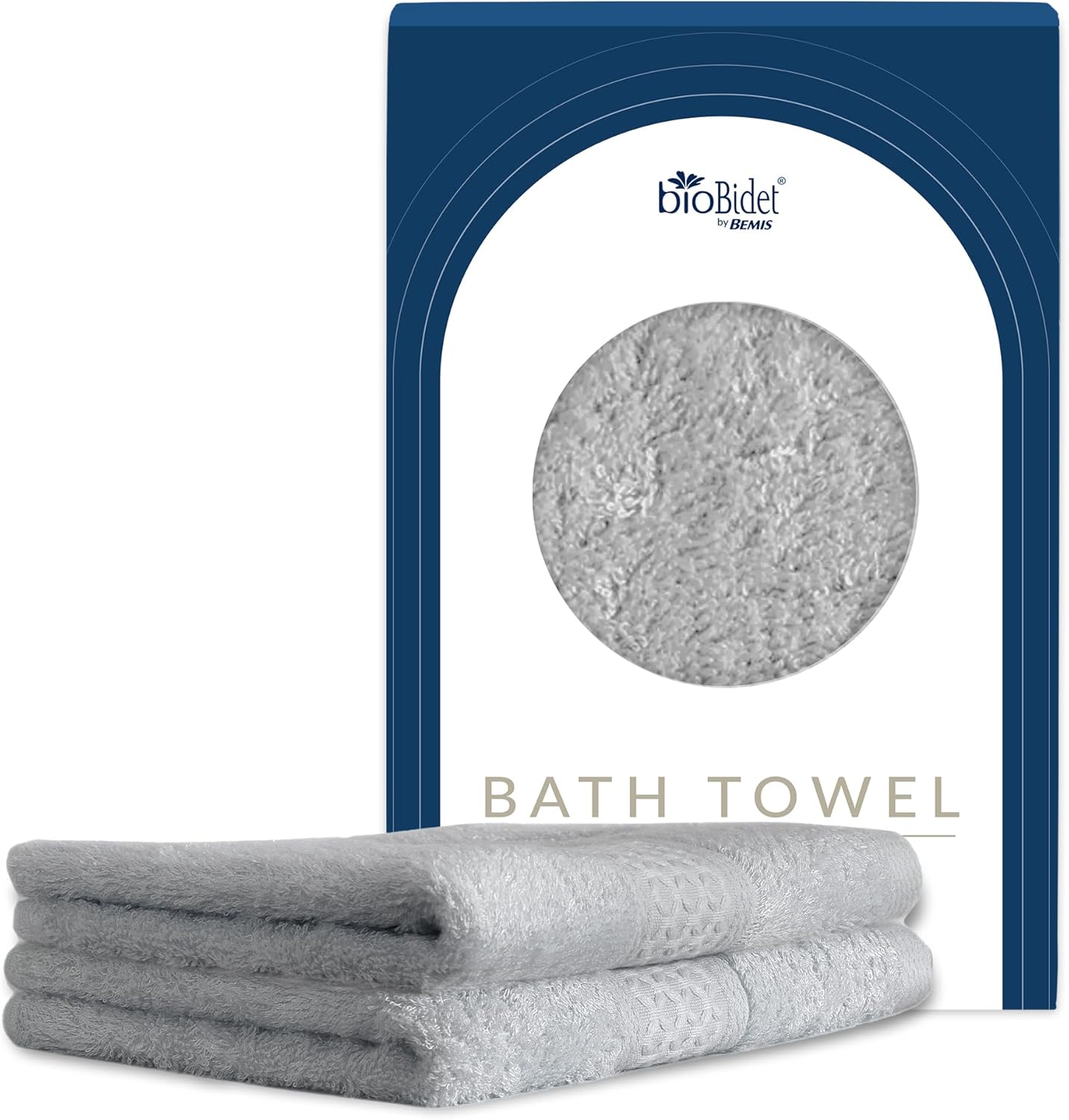 Bio Bidet by Bemis Juego de toallas de lujo, altamente absorbentes, súper suaves, ligeras, de secado rápido, toalla de baño de 55 x 27.5 pulgadas