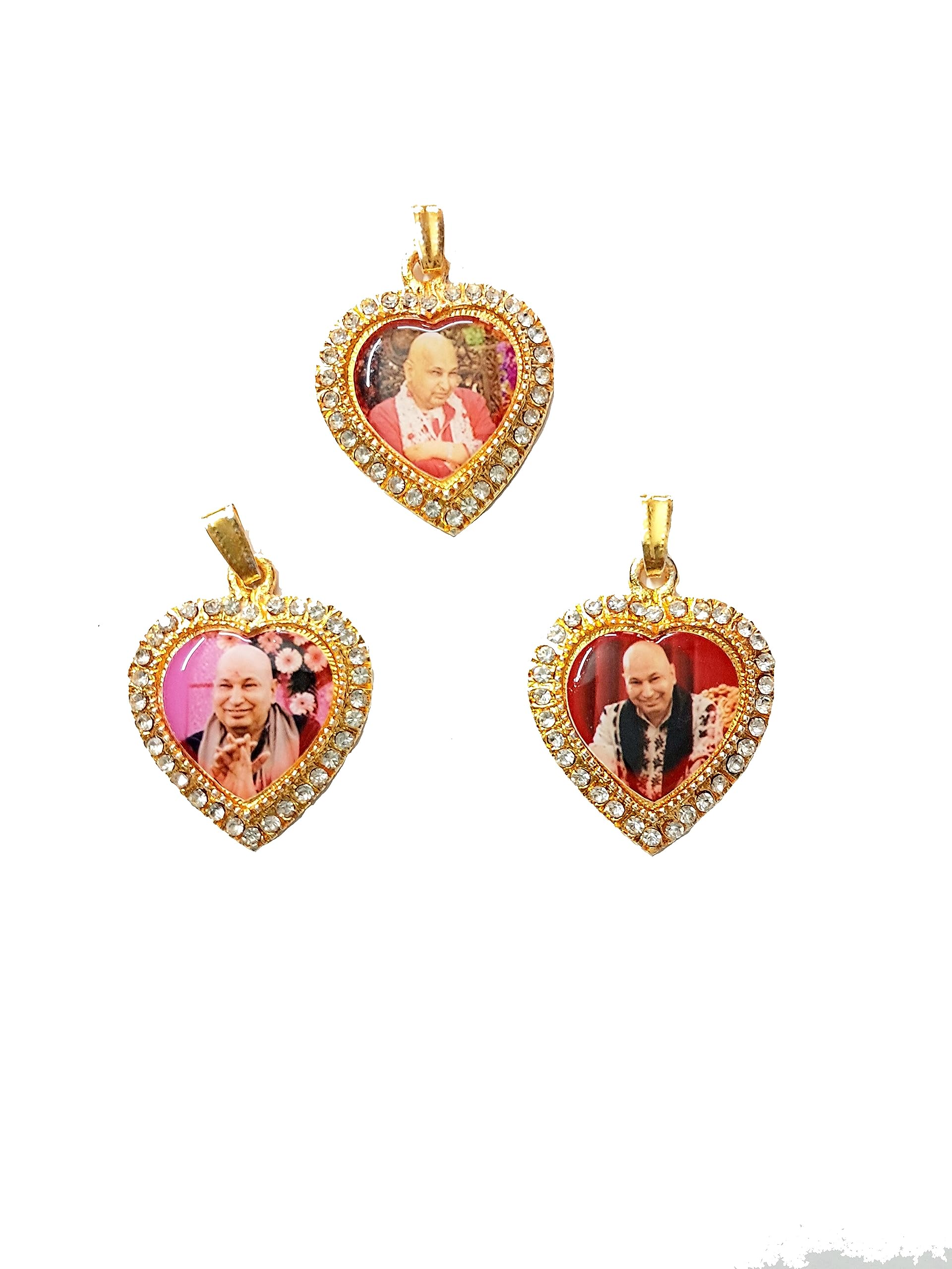 Aish N Bless (Set of 5) GURU JI SWAROOP Heart Shaped/Photo Golden Oval Metal Pendants/Lockets for Neck Chain For Women,Men And Kids (Medium Size) (B0BNYQQVRH) Amazon Price History, Amazon Price Tracker