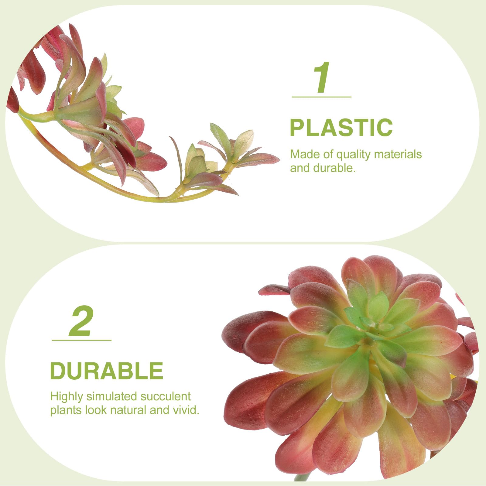 Plante Artificielle Succulente 27cm Marron en Plastique Réaliste | Vitrine et Composition de Fleur, Déco Intérieure Maison, Style Réaliste, 1 Pièce