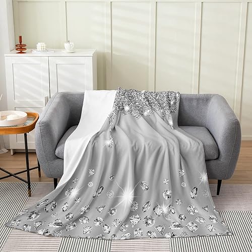 Vista 112 de Manta de cama de arte abstracto Grunge para niños, color verde azulado y naranja, manta de forro polar desordenada con pintura de óxido, manta Multi