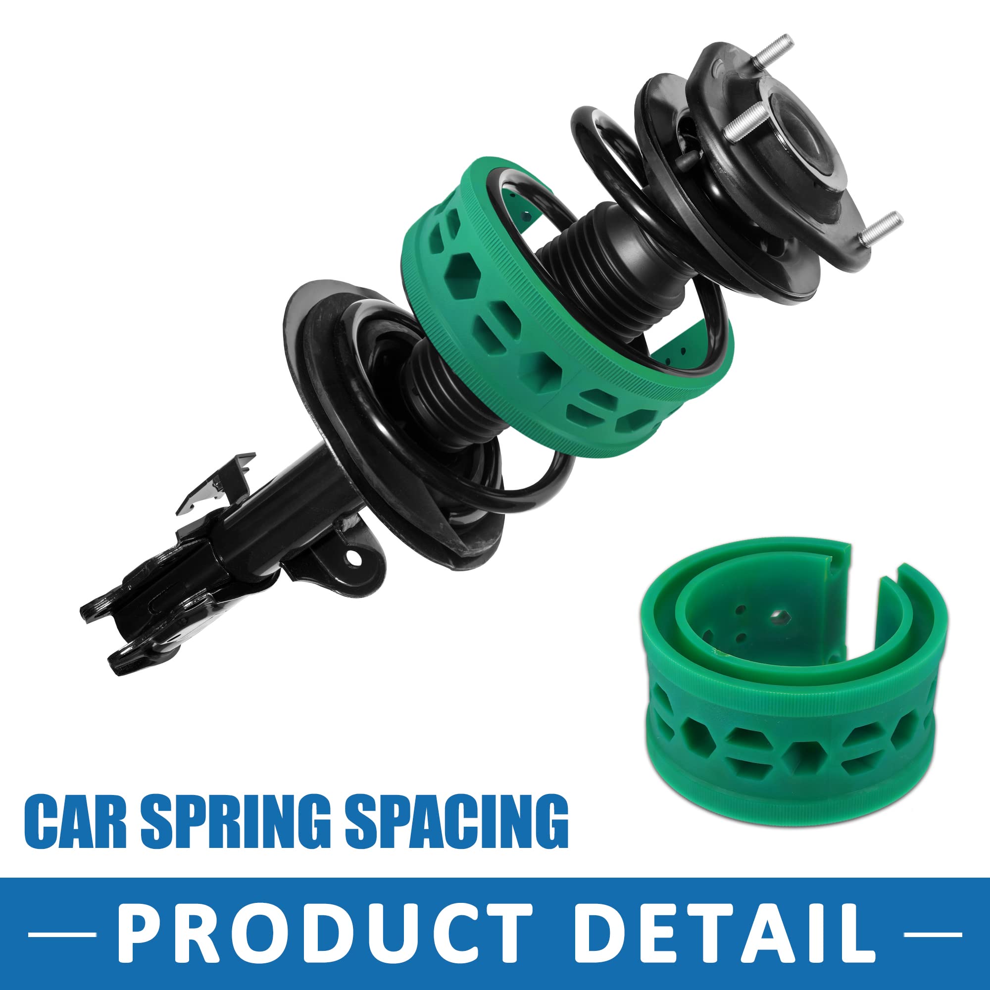 A ABSOPRO Automobile Bobina Molla Tampone Gomma Tampone Universale A+ Tipo (2Set)